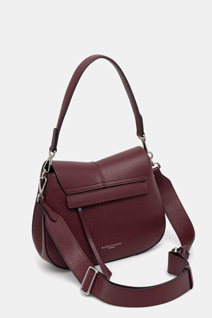 Akcesoria Gianni Chiarini torebka crossbody damska skórzana HELENA ROUND BS.9036/COMM.GRN bordowy