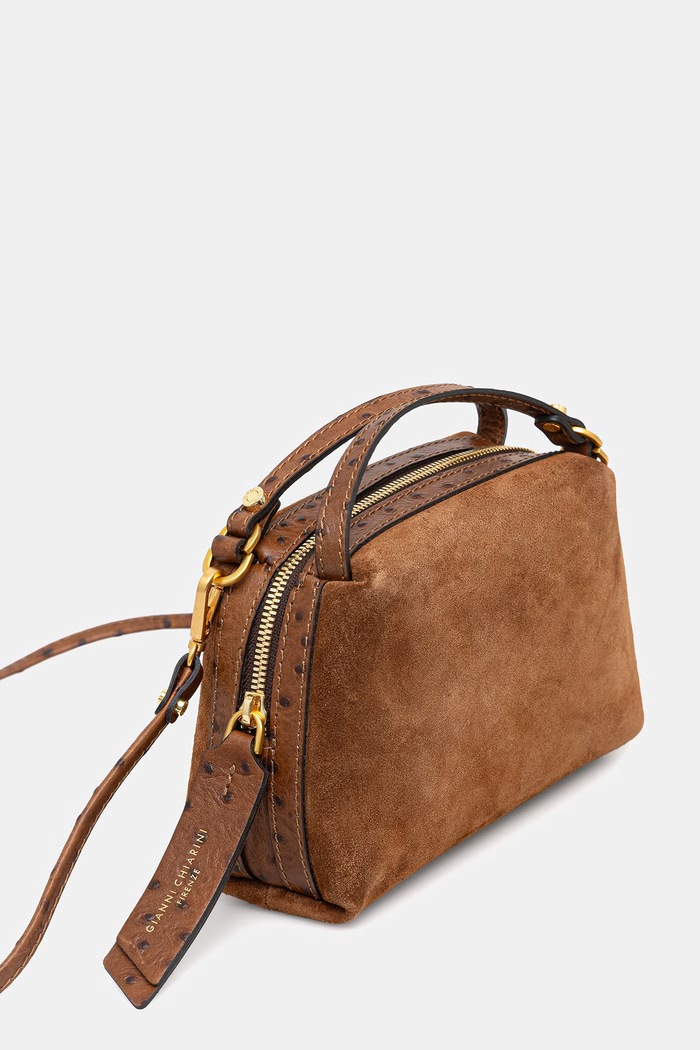 Gianni Chiarini torebka damska zamszowa ALIFA BS.8625.CM.STEMU brązowy AW26