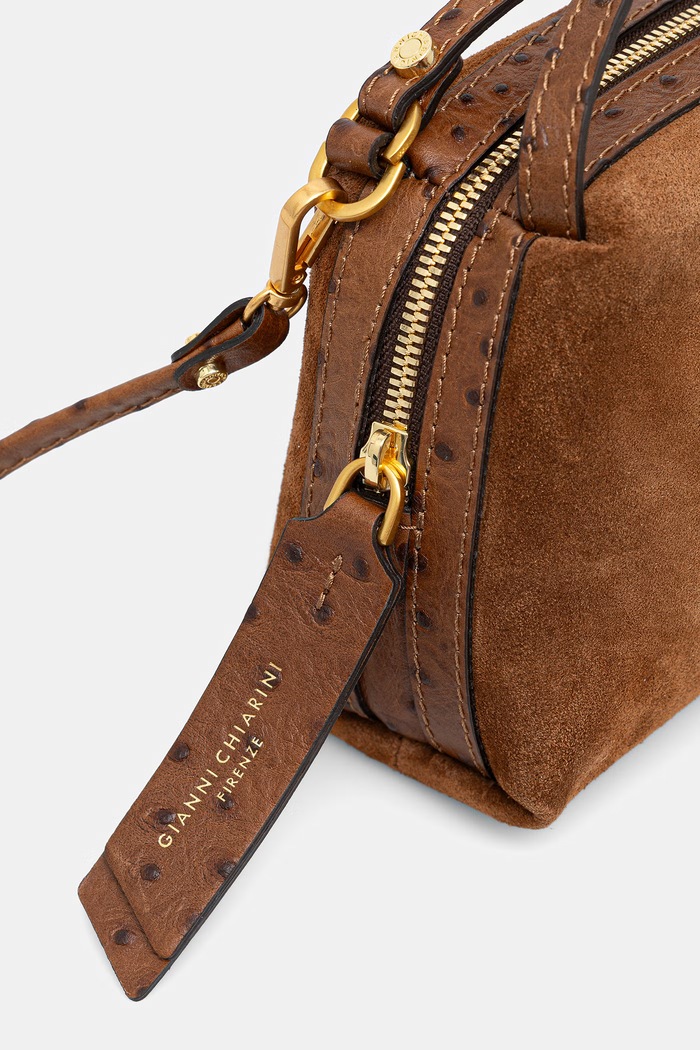 Gianni Chiarini torebka damska zamszowa ALIFA brązowy BS.8625.CM.STEMU