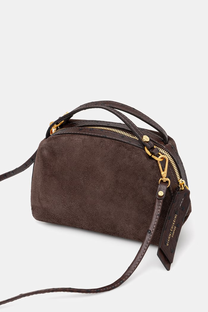 Akcesoria Gianni Chiarini torebka damska zamszowa ALIFA BS.8625.CM.STEMU brązowy