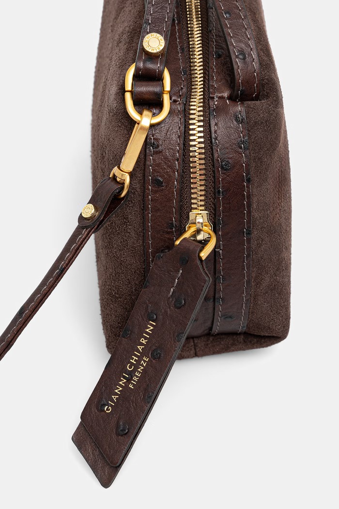 Gianni Chiarini torebka damska zamszowa ALIFA brązowy BS.8625.CM.STEMU