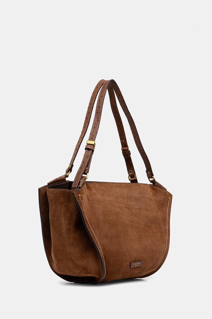 Gianni Chiarini torebka tote damska zamszowa BLOOM BS.12727.CM.STEMU brązowy AW26