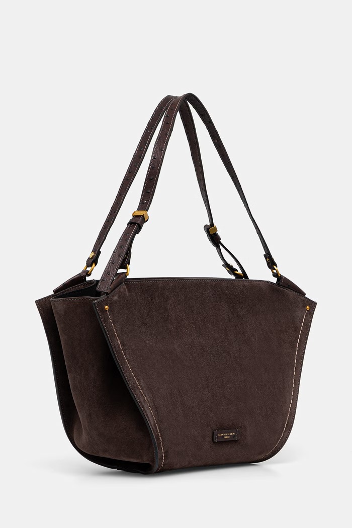 Gianni Chiarini torebka tote damska zamszowa BLOOM BS.12727.CM.STEMU brązowy AW26