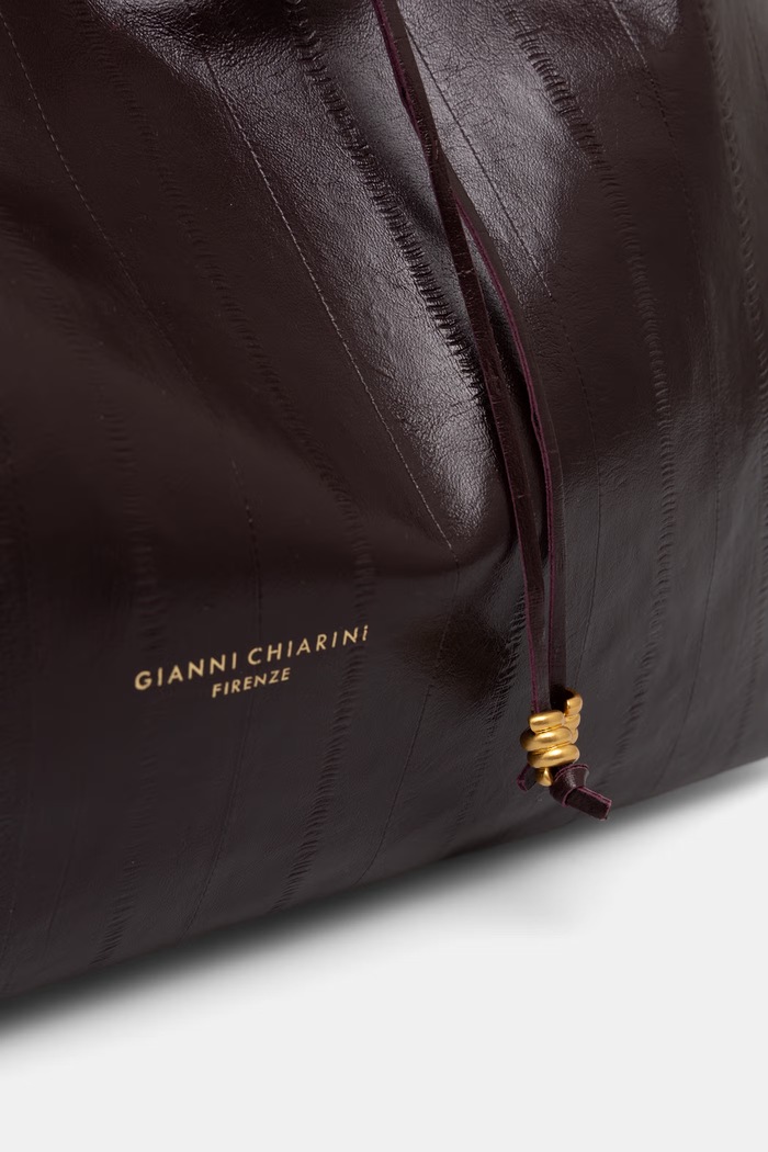 Gianni Chiarini torebka tote damska skórzana DUA bordowy BS.12680.EEL.PSLY