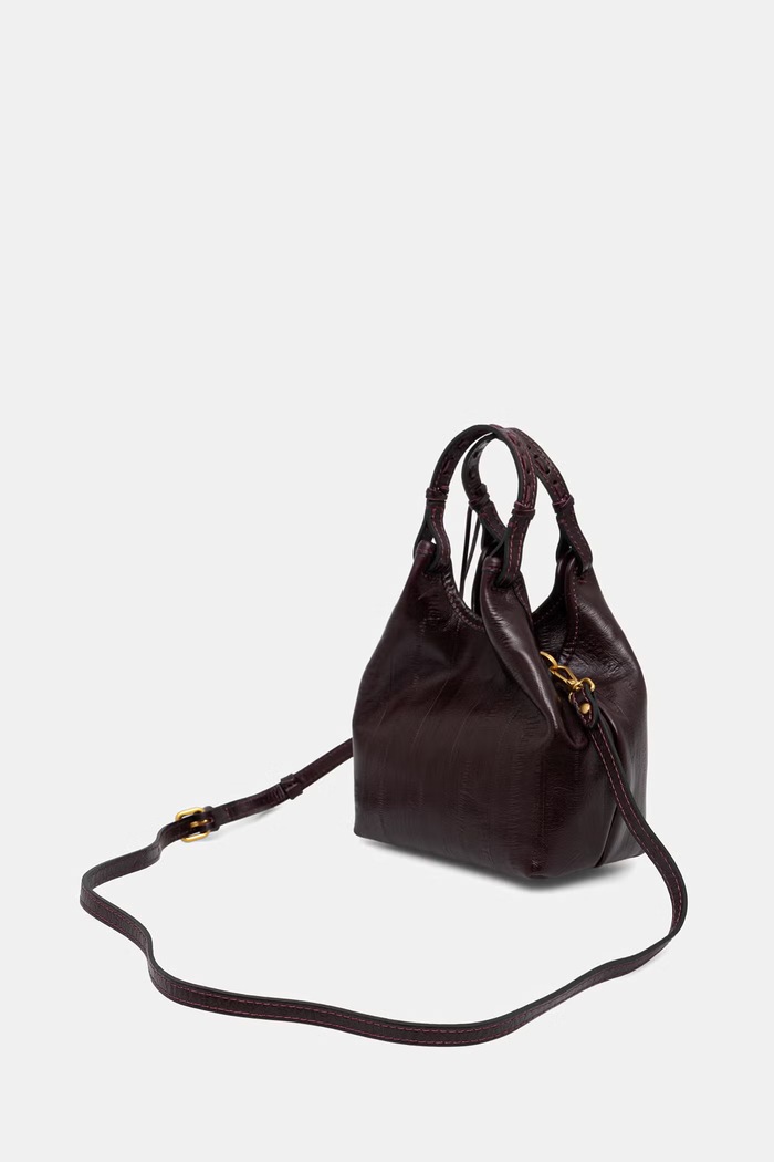 Dodatki Gianni Chiarini crossbody torbica ženska usnjena DUA BS.12678.EEL.PSLY bordo