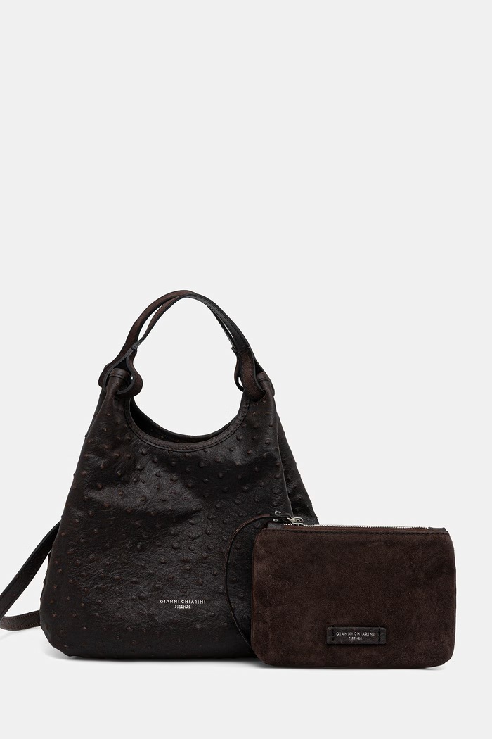 Gianni Chiarini torebka crossbody damska skórzana DUA brązowy BS.12669.STEMU
