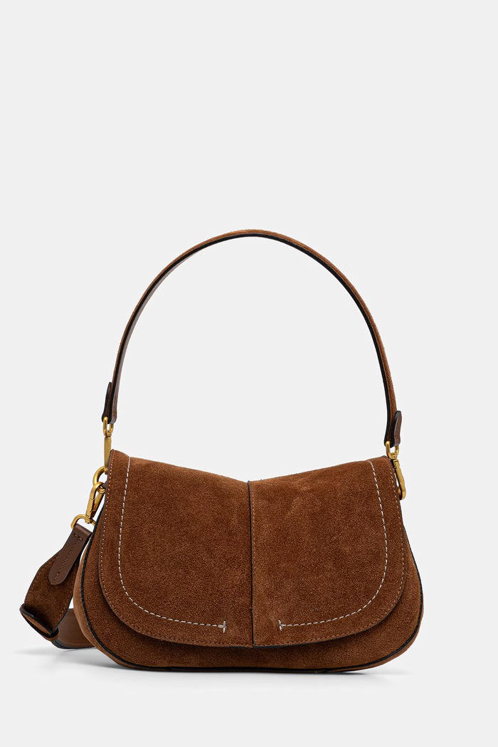 Gianni Chiarini torebka crossbody damska zamszowa HELENA ROUND brązowy BS.12618.CM.PL