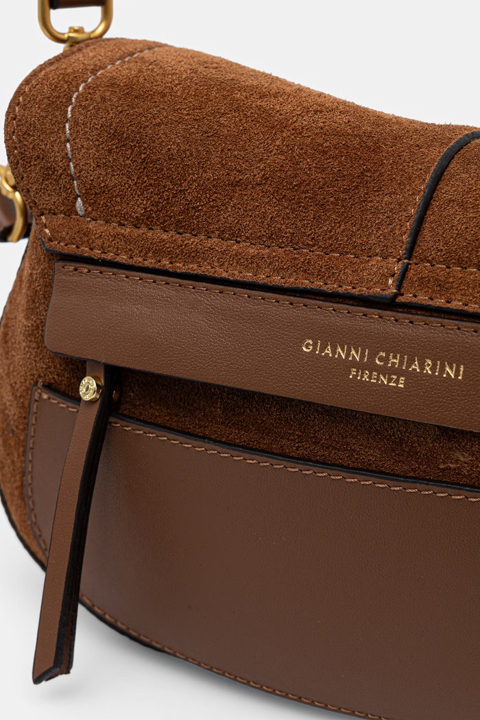 Gianni Chiarini torebka crossbody damska zamszowa HELENA ROUND brązowy BS.12618.CM.PL