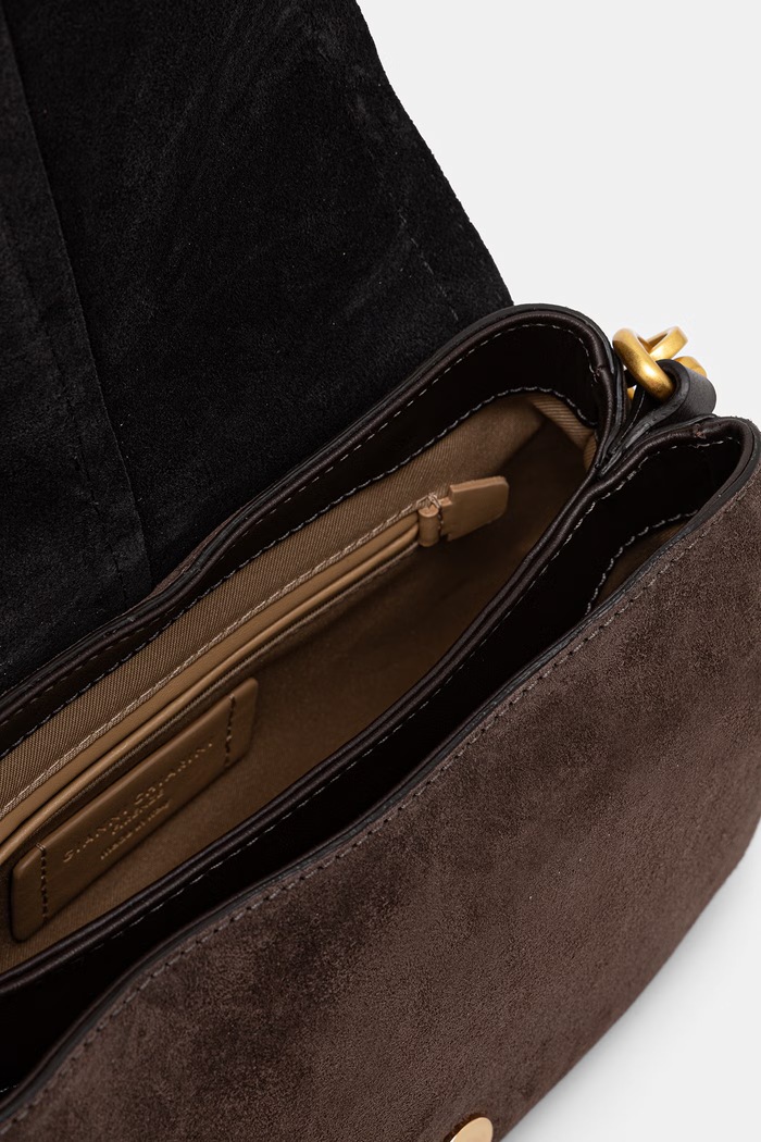 Gianni Chiarini torebka crossbody damska zamszowa HELENA ROUND BS.12618.CM.PL brązowy