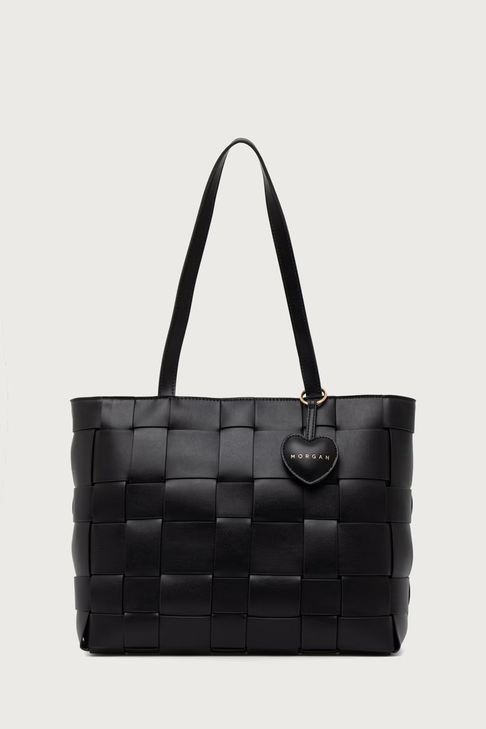 Morgan Torebka shopper damska z imitacji skóry czarny 2LILY