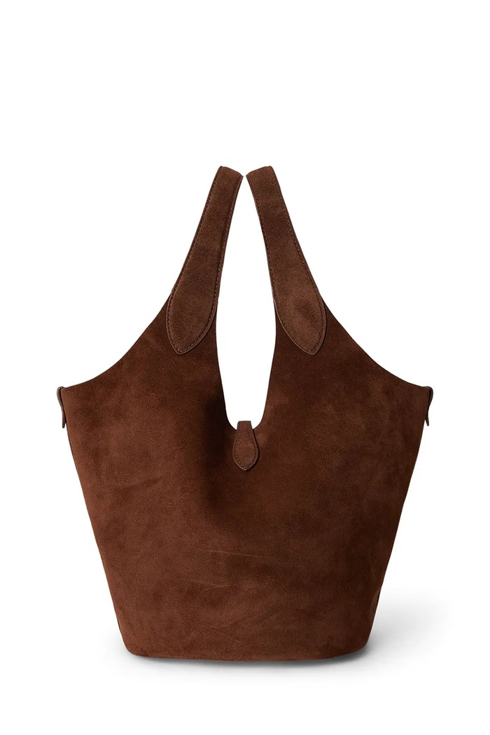 Polo Ralph Lauren torebka shopper damska zamszowa 428P23824 brązowy AW26