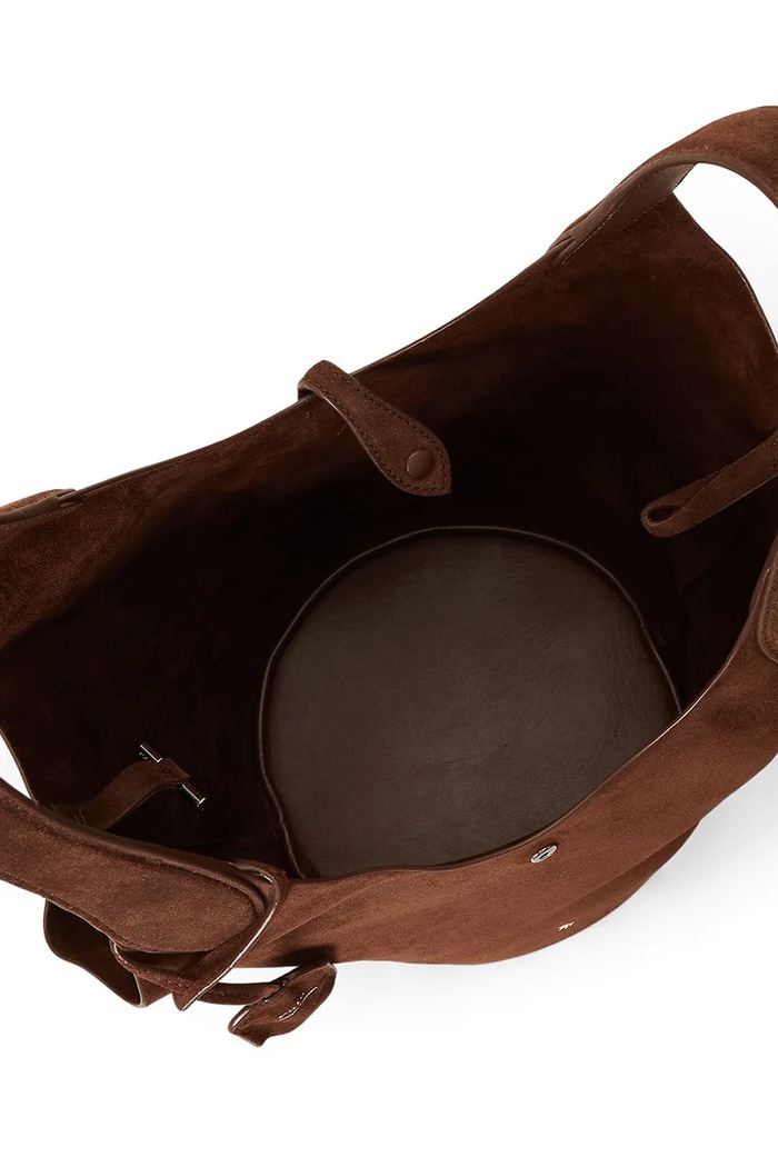 Polo Ralph Lauren torebka shopper damska zamszowa brązowy 428P23824