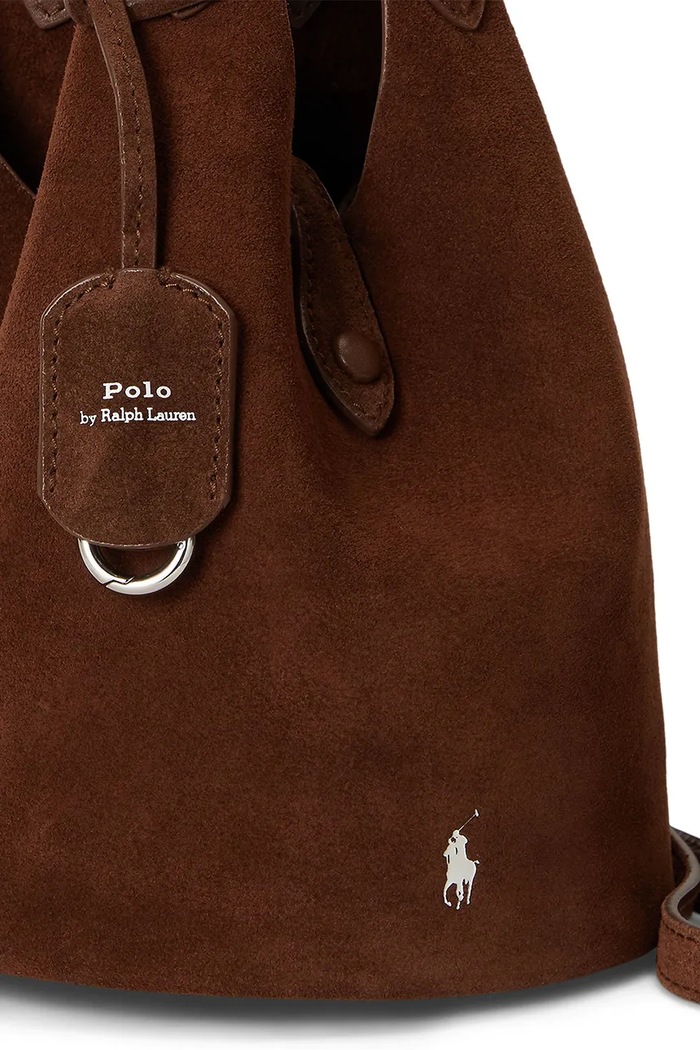 Polo Ralph Lauren torebka damska zamszowa 428P23820 brązowy