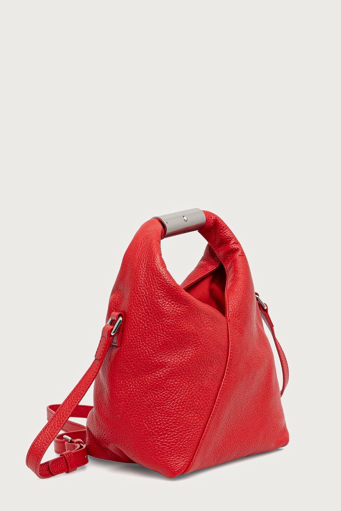 MM6 Maison Margiela Torebka crossbody damska skórzana SB6WD0042.P9068 czerwony AW26