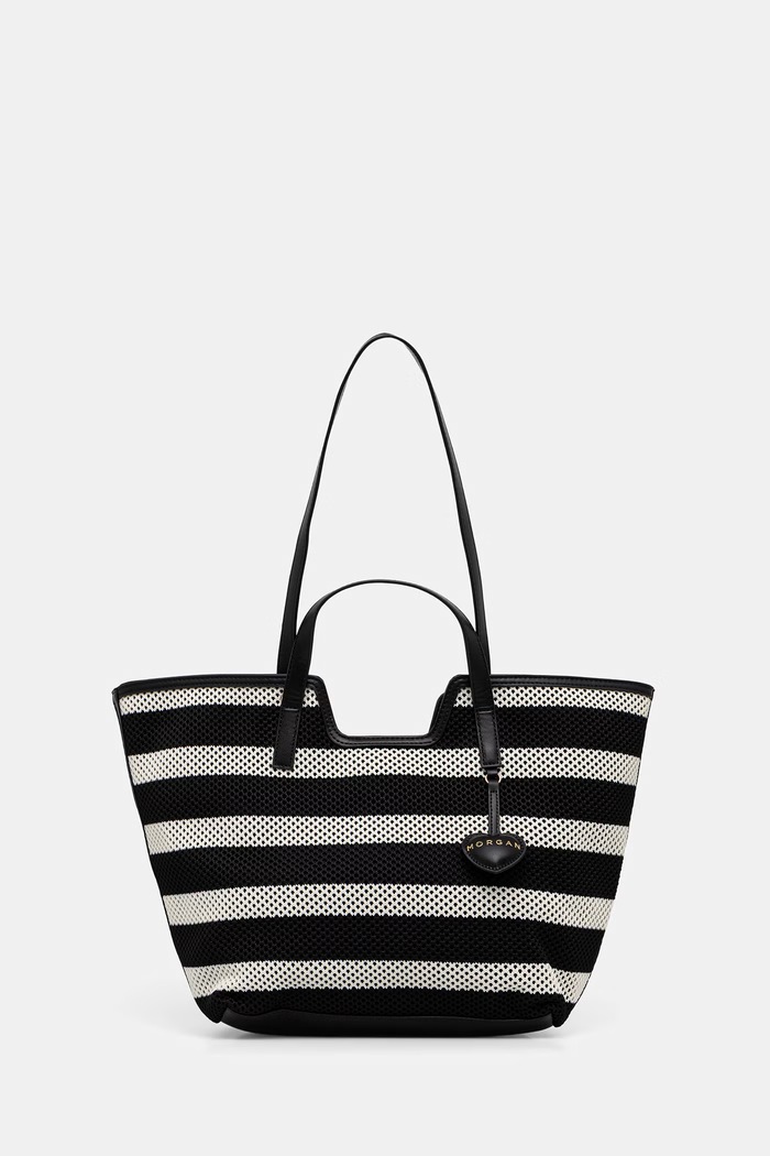 Morgan torebka shopper damska pleciona czarny 2TISSE