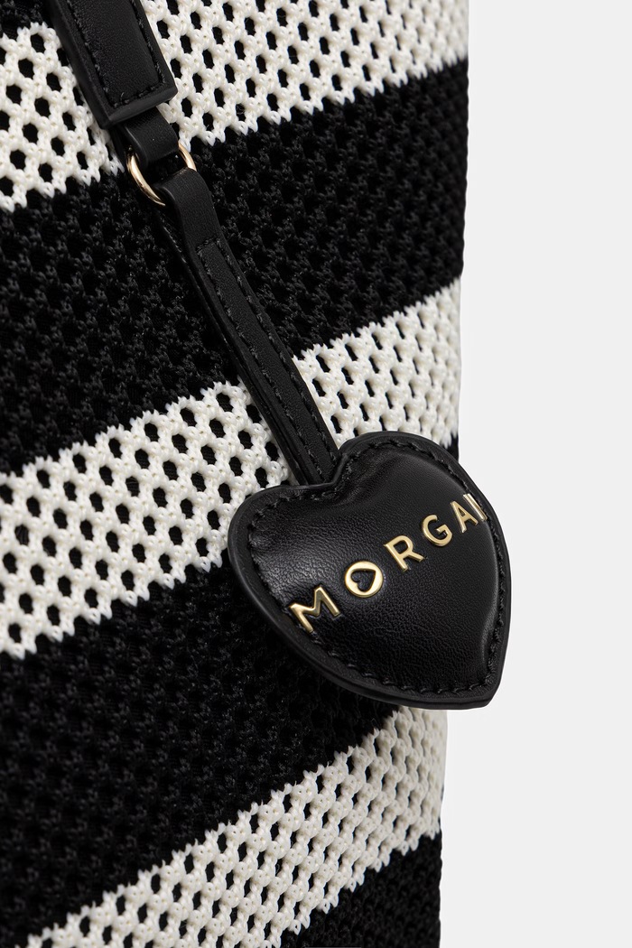 Morgan torebka shopper damska pleciona czarny 2TISSE