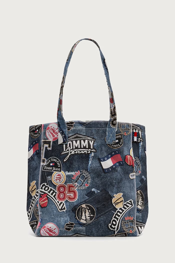 Tommy Jeans Torebka shopper damska niebieski AW0AW19304