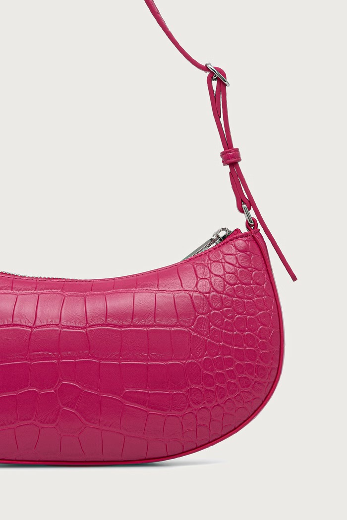 Akcesoria Tommy Jeans torebka hobo damska z imitacji skóry AW0AW19156 różowy