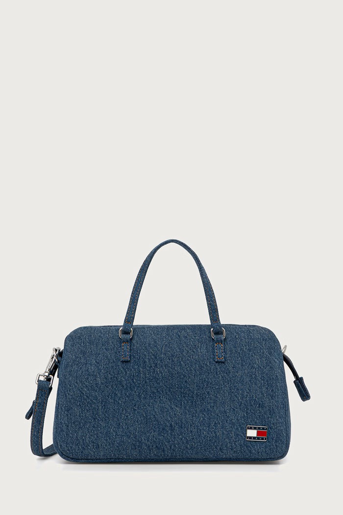 Tommy Jeans torebka crossbody damska jeansowa niebieski AW0AW19084