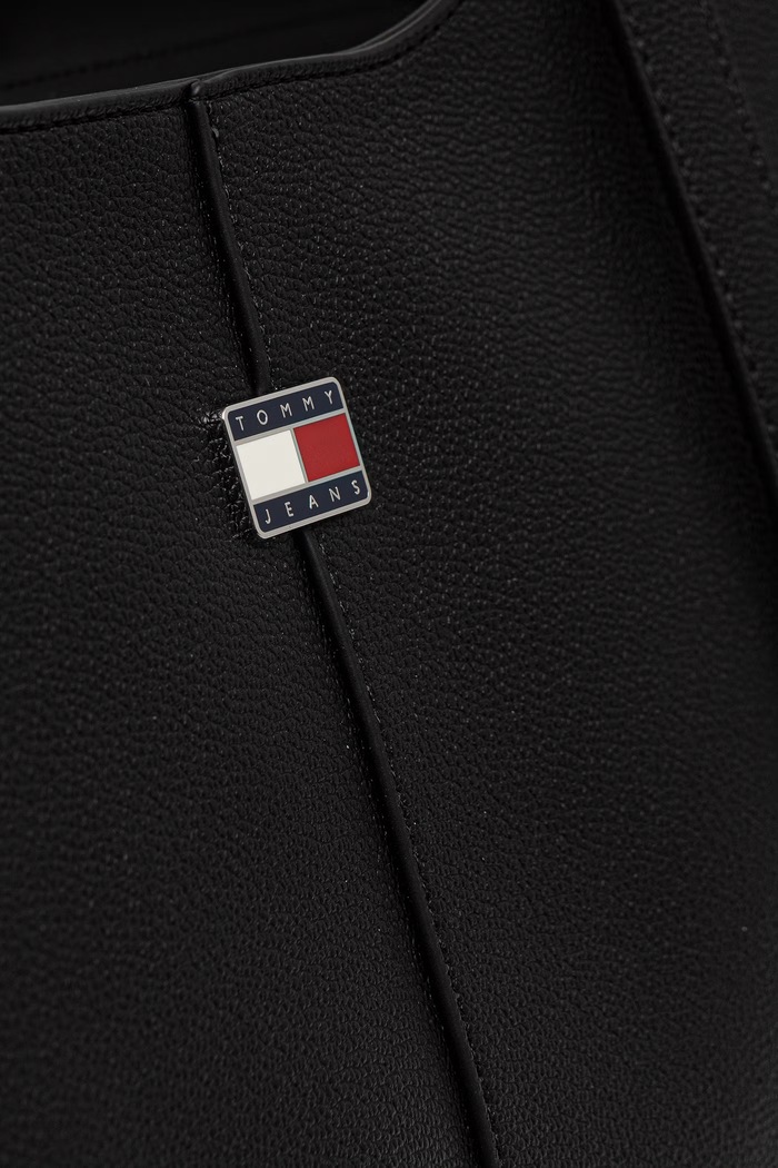 Shopper torba za žene od imitacije kože Tommy Jeans AW0AW19064 crna