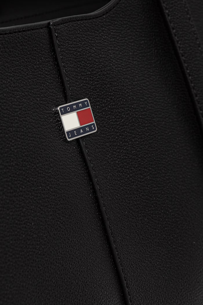 Shopper torba za žene od imitacije kože Tommy Jeans AW0AW19064 crna