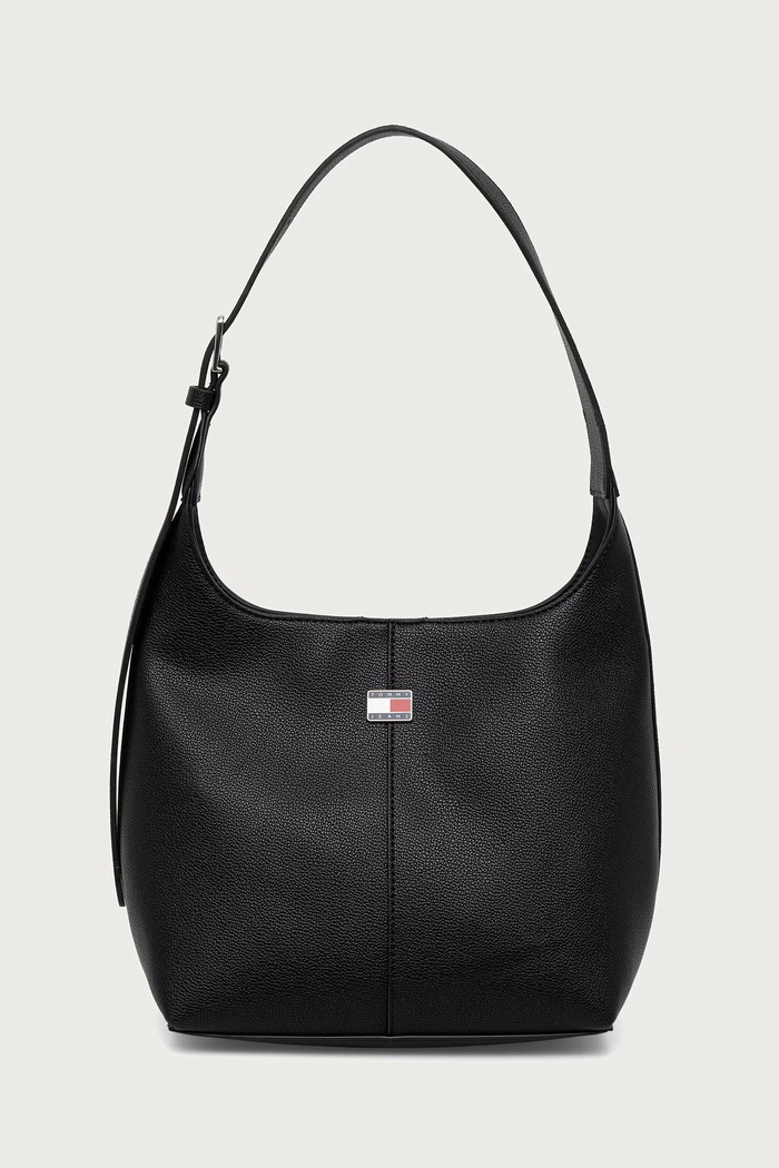 Tommy Jeans Kabelka dámska z imitácie kože čierna AW0AW19062