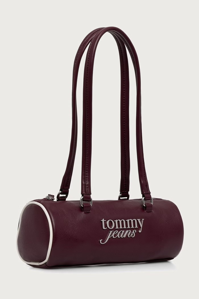 Tommy Jeans Torebka damska z imitacji skóry AW0AW19055 bordowy AW26