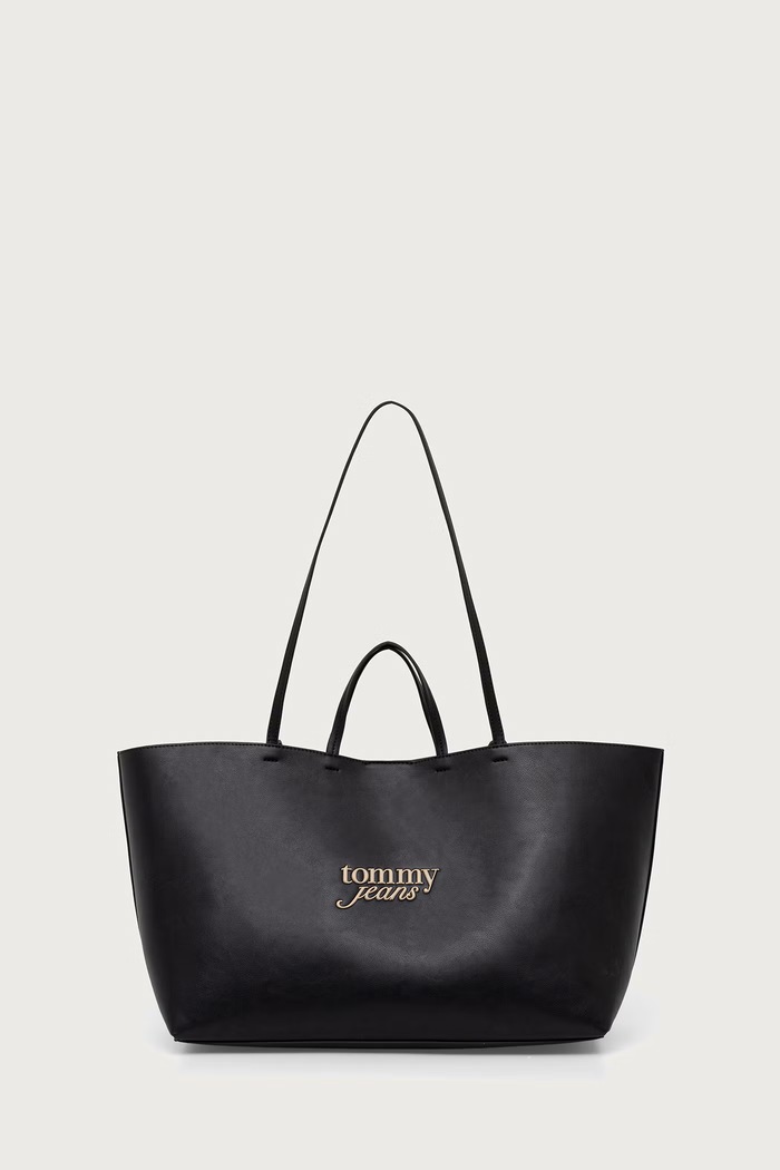 Tommy Jeans Kabelka typu shopper dámska z imitácie kože čierna AW0AW19051