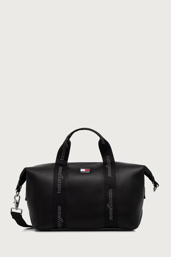 Tommy Jeans crossbody torba za žene od imitacije kože crna AW0AW19044