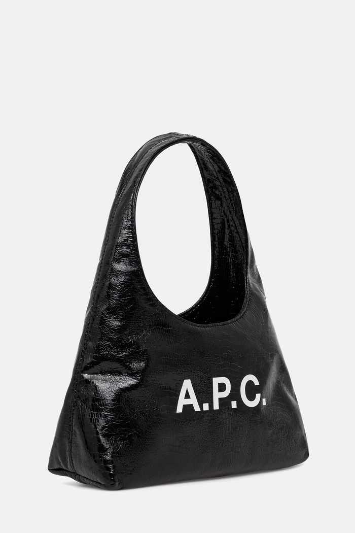 A.P.C. baby ninon torebka shopper damska z imitacji zamszu PUACC.F67027 czarny AW26