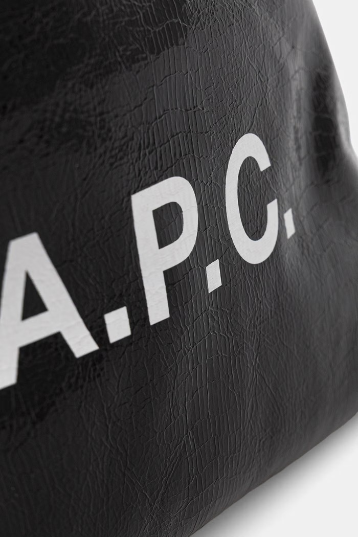 A.P.C. baby ninon torebka shopper damska z imitacji zamszu czarny PUACC.F67027