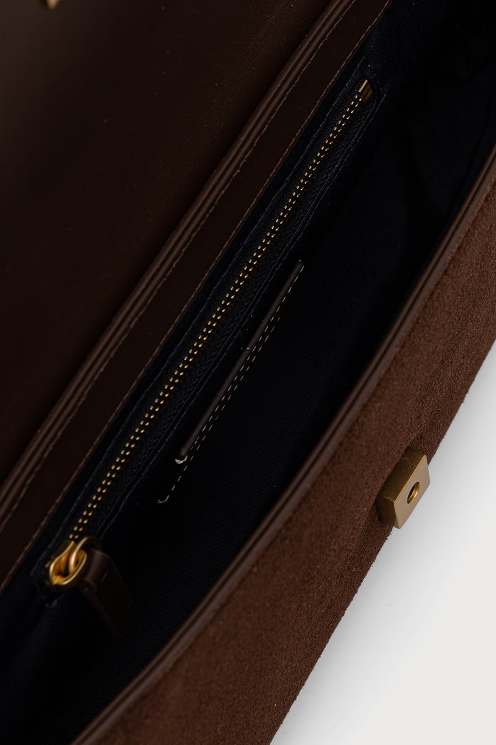 Tommy Hilfiger torebka crossbody damska zamszowa AW0AW19515 brązowy