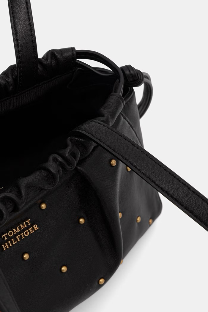 Tommy Hilfiger torebka tote damska skórzana AW0AW19338 czarny