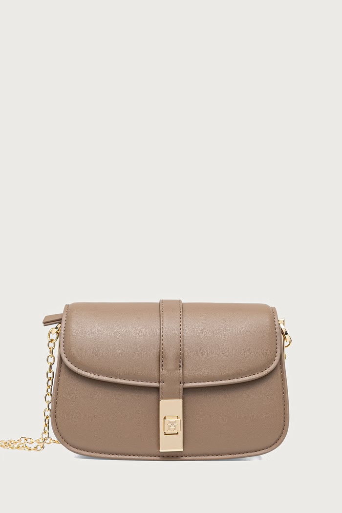 Tommy Hilfiger чанта crossbody дамска от имитация на кожа бежов AW0AW19319