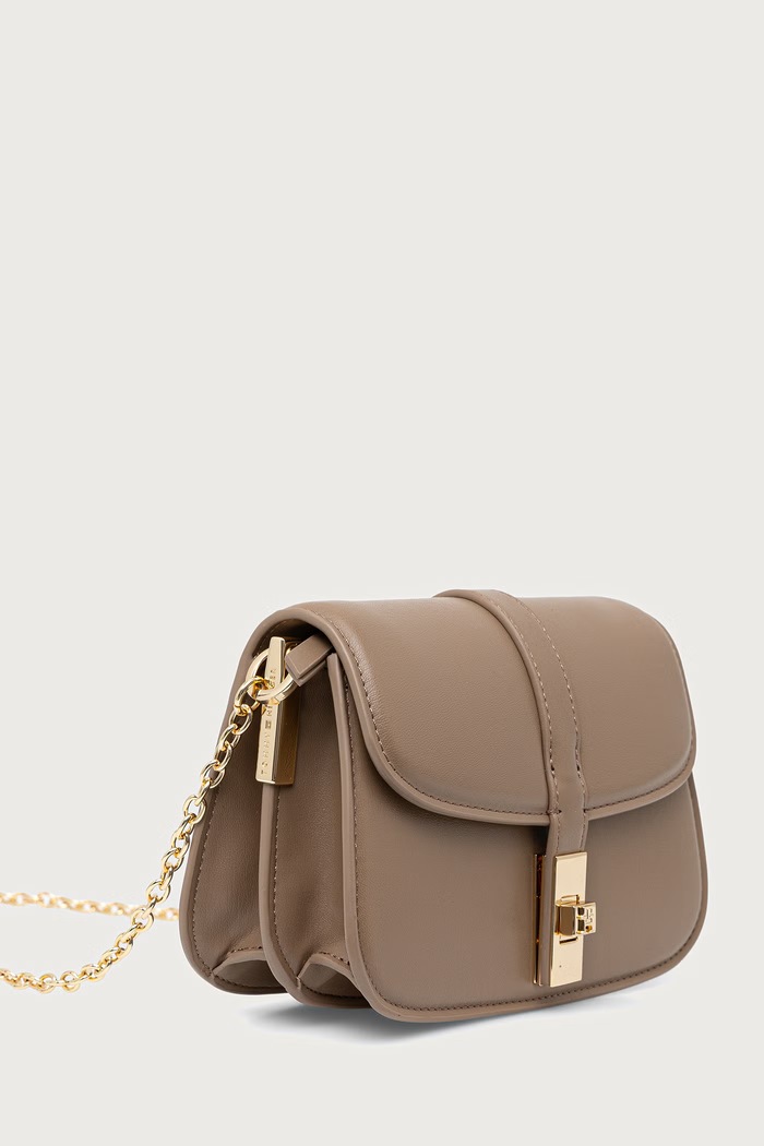 Tommy Hilfiger чанта crossbody дамска от имитация на кожа AW0AW19319 бежов AW26