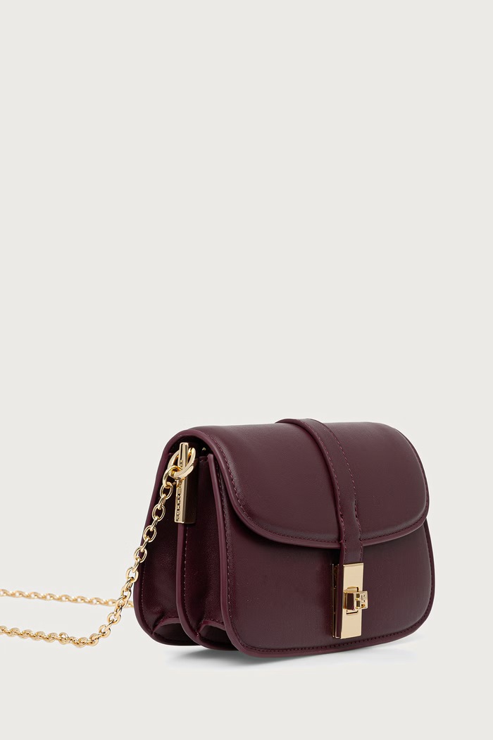 Tommy Hilfiger чанта crossbody дамска от имитация на кожа AW0AW19319 бордо AW26