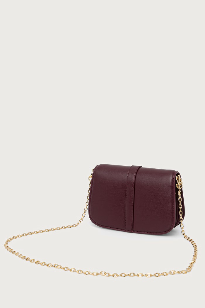 Tommy Hilfiger чанта crossbody дамска от имитация на кожа бордо AW0AW19319