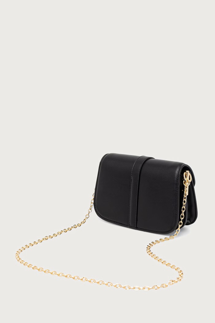 Tommy Hilfiger чанта crossbody дамска от имитация на кожа черен AW0AW19319