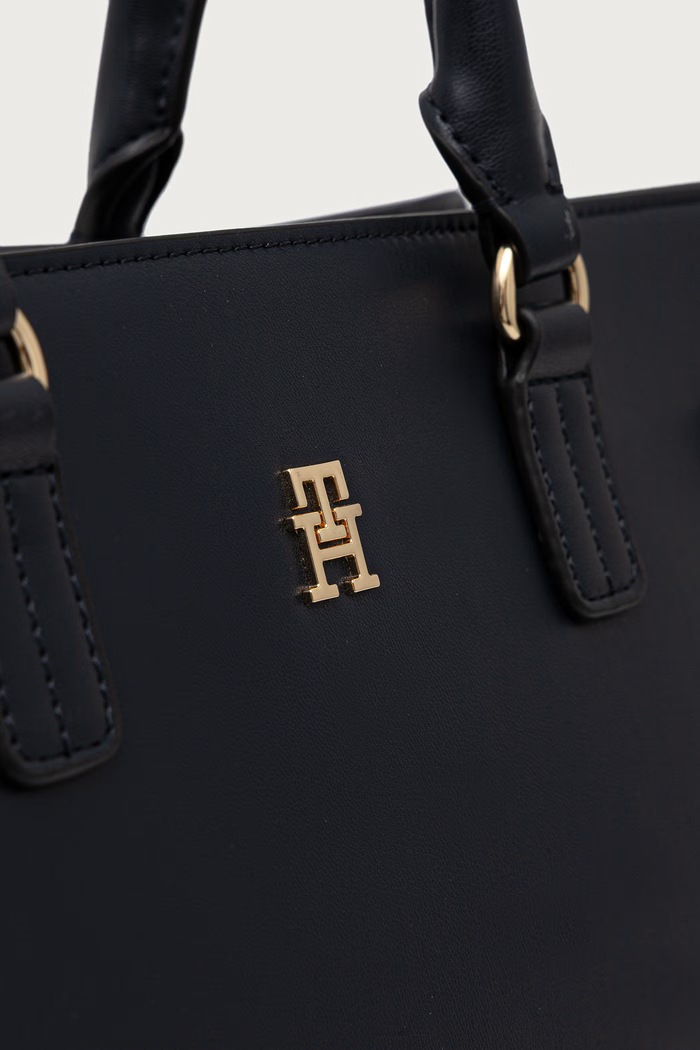 Tommy Hilfiger torebka shopper damska z imitacji skóry granatowy AW0AW19317