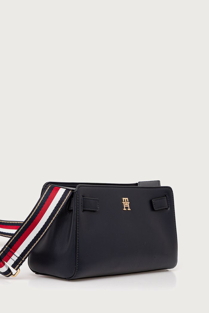 Tommy Hilfiger torebka crossbody damska z imitacji skóry AW0AW19316 granatowy AW26