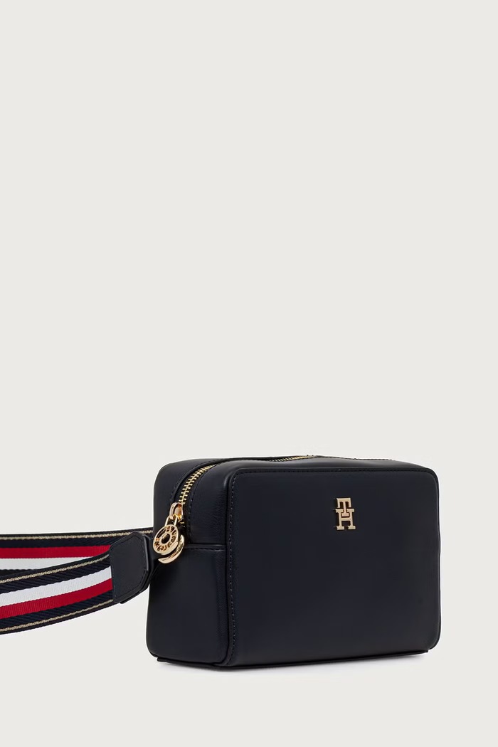 Tommy Hilfiger torebka crossbody damska z imitacji skóry AW0AW19315 granatowy AW26
