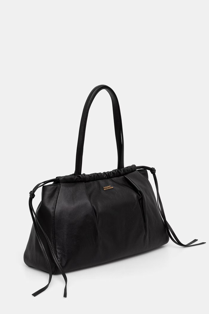 Tommy Hilfiger torebka worek damska skórzana AW0AW19223 czarny AW26