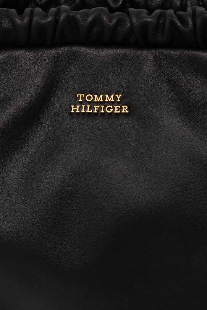 Tommy Hilfiger torebka worek damska skórzana czarny AW0AW19223