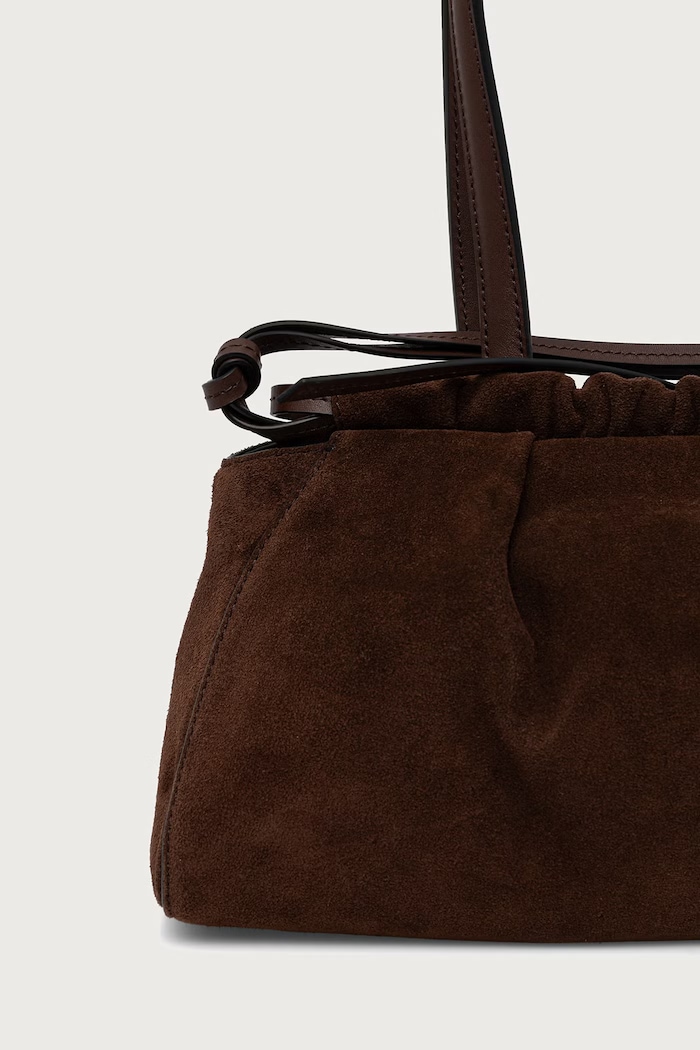 Doplnky Tommy Hilfiger Kabelka typu baguette dámska semišová AW0AW19222 hnedá
