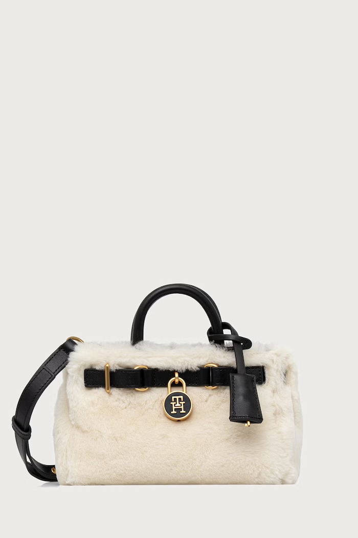 Tommy Hilfiger Чанта crossbody дамска от вълна бежов AW0AW19220
