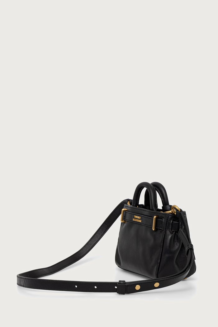 Аксесоари Tommy Hilfiger Чанта crossbody дамска от кожа AW0AW19219 черен