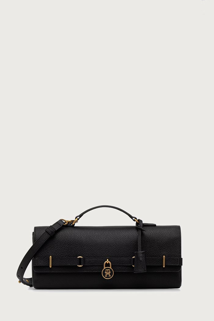 Tommy Hilfiger torebka damska skórzana czarny AW0AW19214