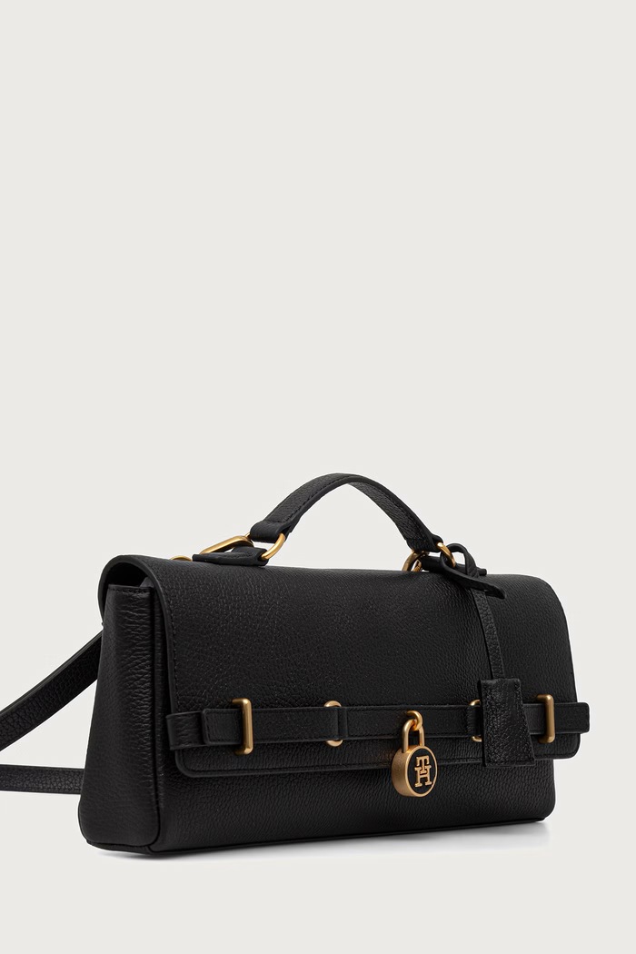 Tommy Hilfiger torebka damska skórzana AW0AW19214 czarny AW26