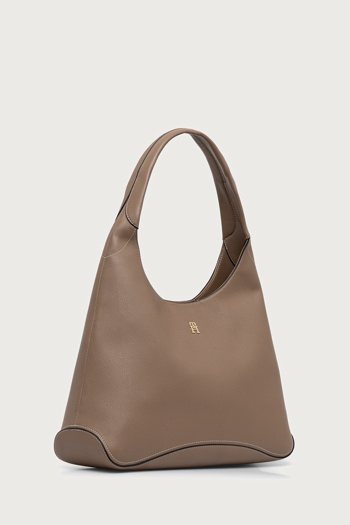 Tommy Hilfiger torebka hobo damska z imitacji skóry AW0AW19187 beżowy AW26