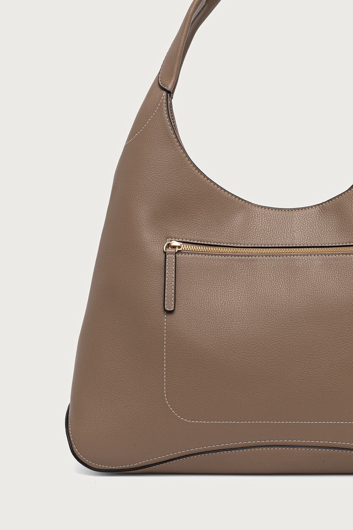 Akcesoria Tommy Hilfiger torebka hobo damska z imitacji skóry AW0AW19187 beżowy